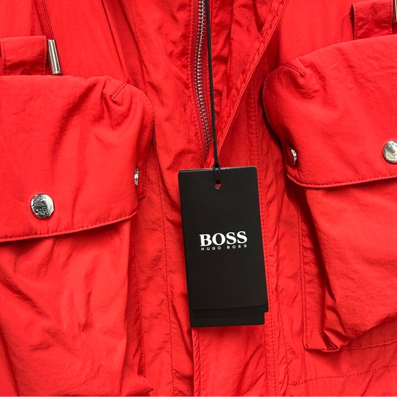 Red Safari/Field Waterproof Hooded Jacket - BOSS (by Hugo Boss) - Picture 7 of 16